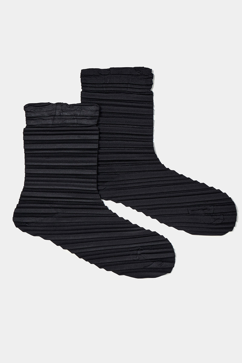 crushed socks black
