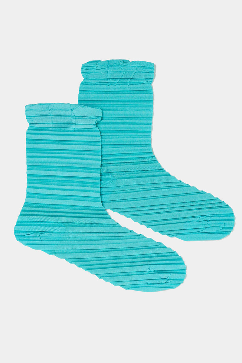crushed socks turquoise
