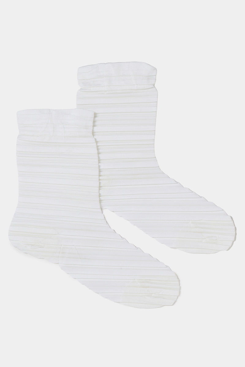 crushed socks white