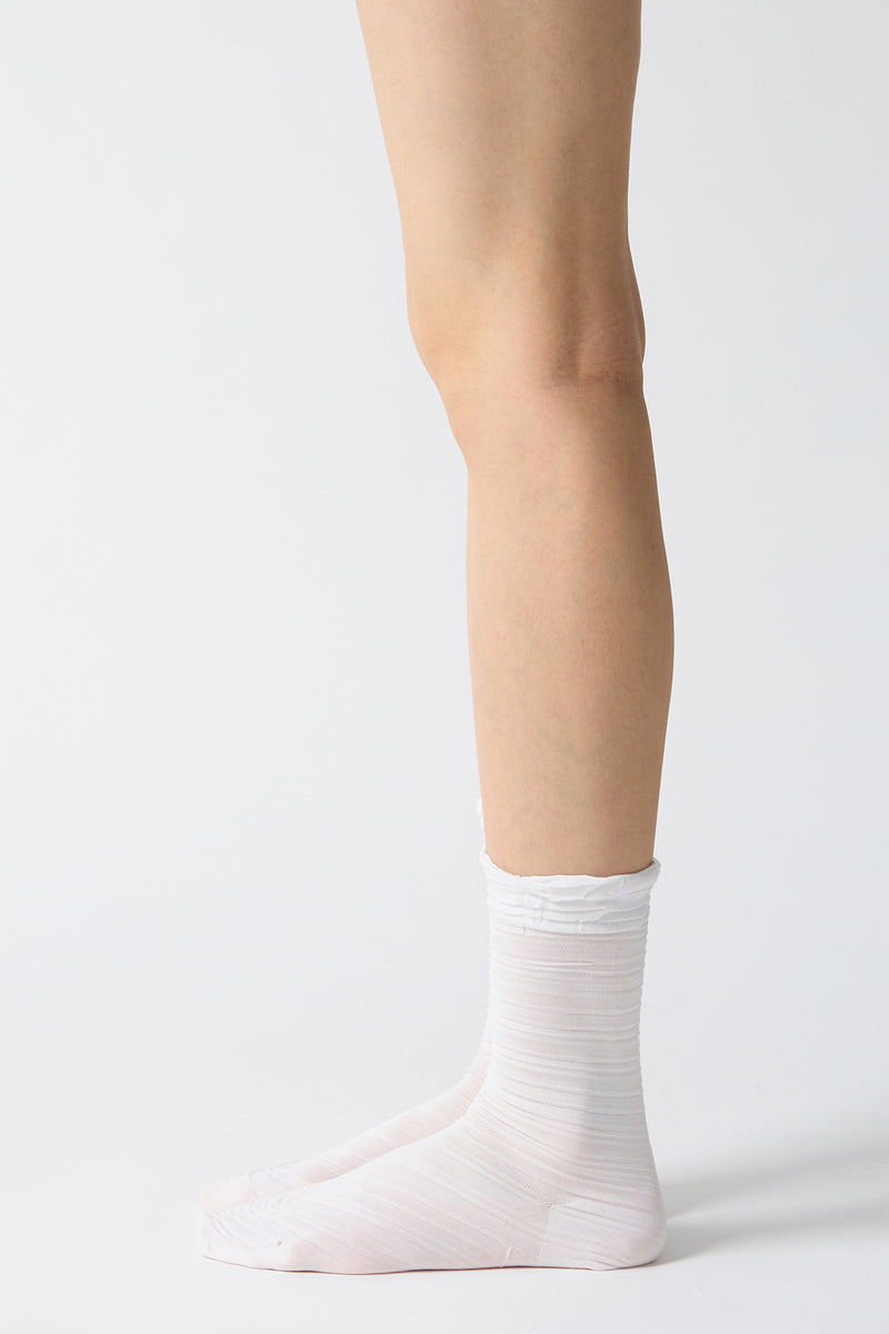 crushed socks white