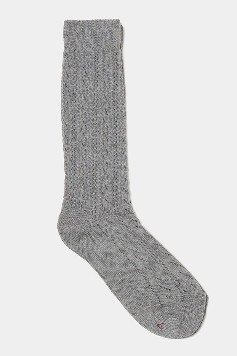 eyelet socks grey