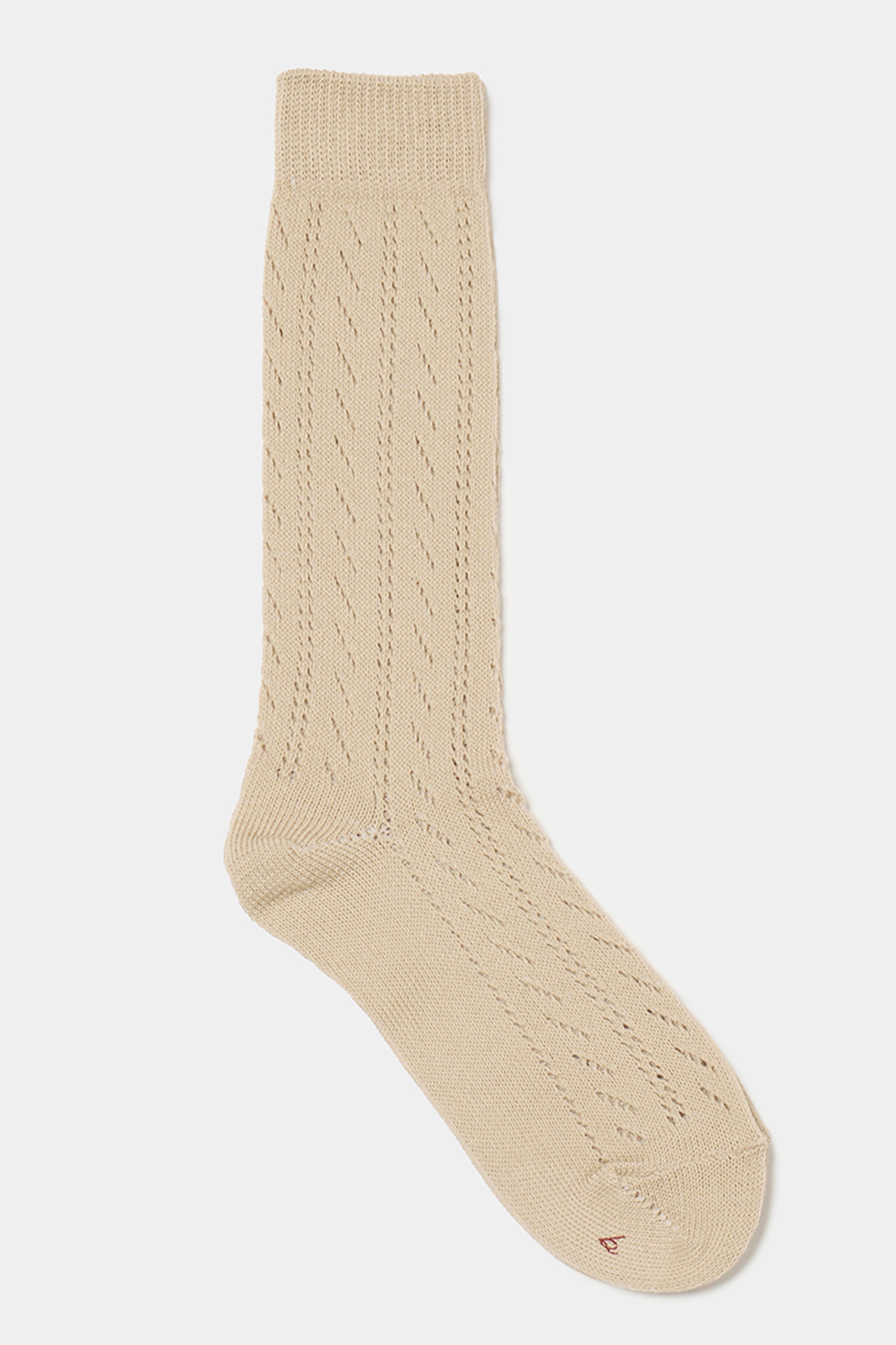 eyelet socks sand beige