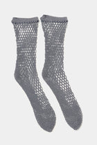 fishnet socks grey