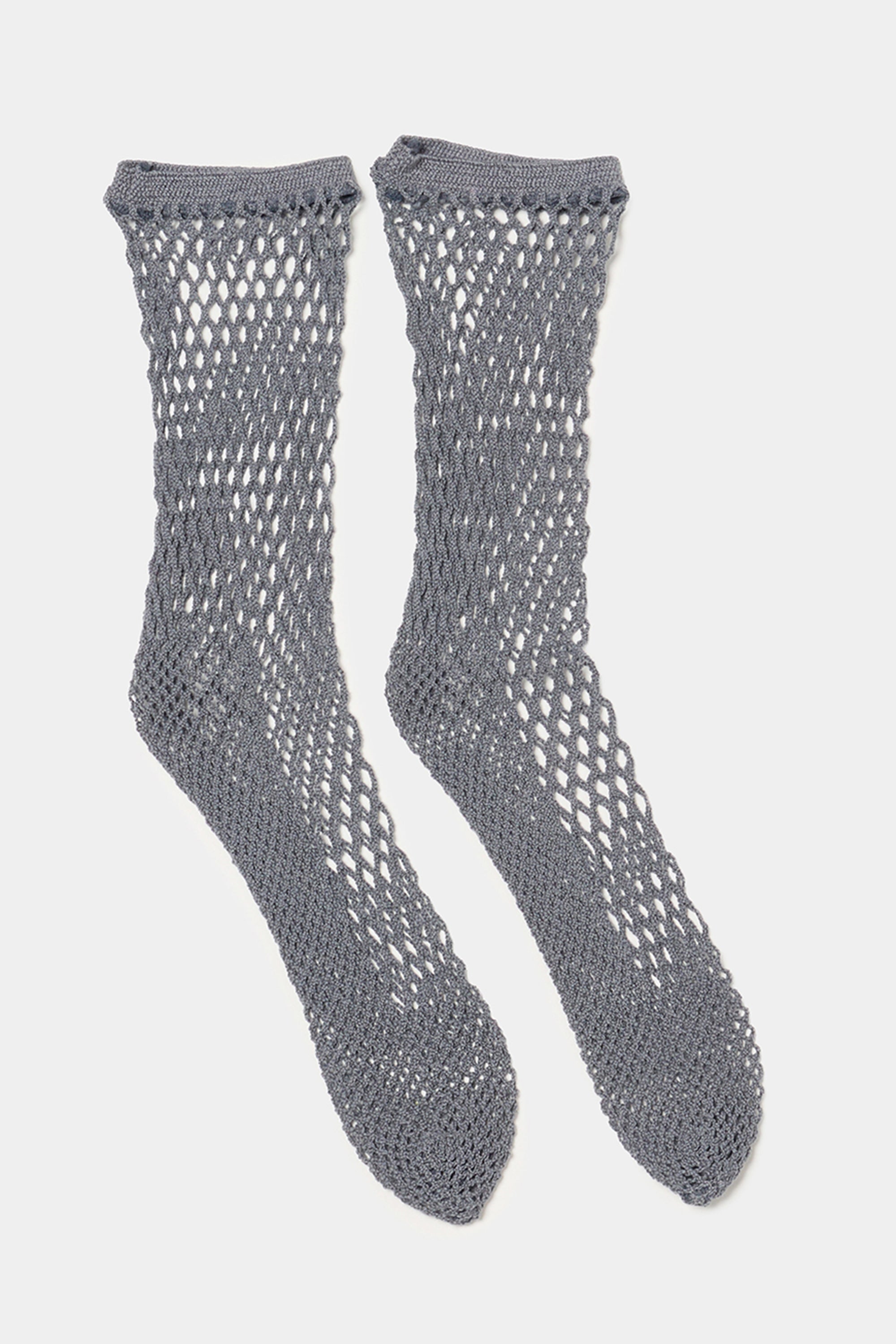 fishnet socks grey