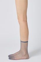fishnet socks grey