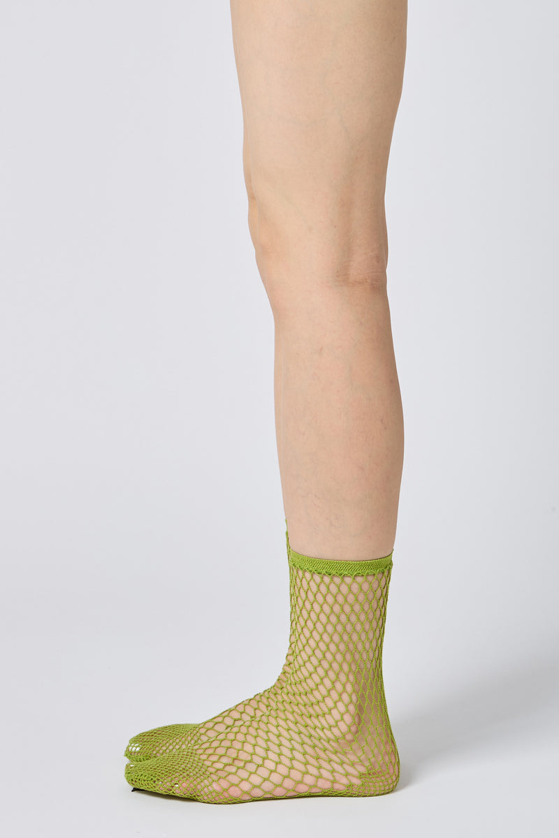 fishnet socks matcha