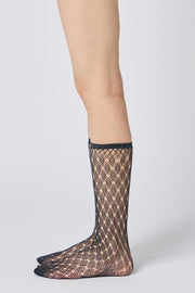 wavy fishnet socks