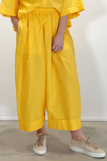 baker trousers cotton silk fried egg