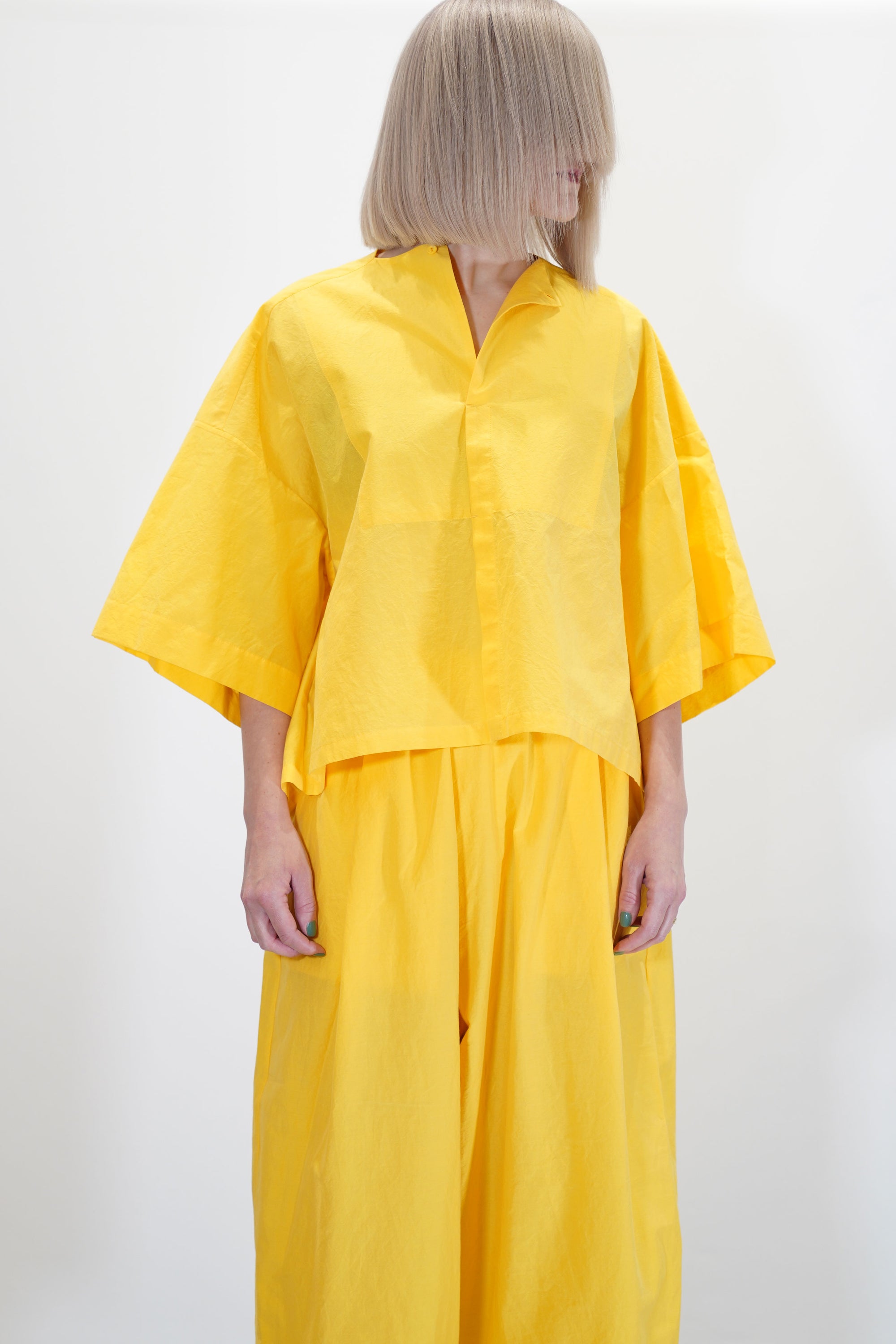 baker trousers cotton silk fried egg