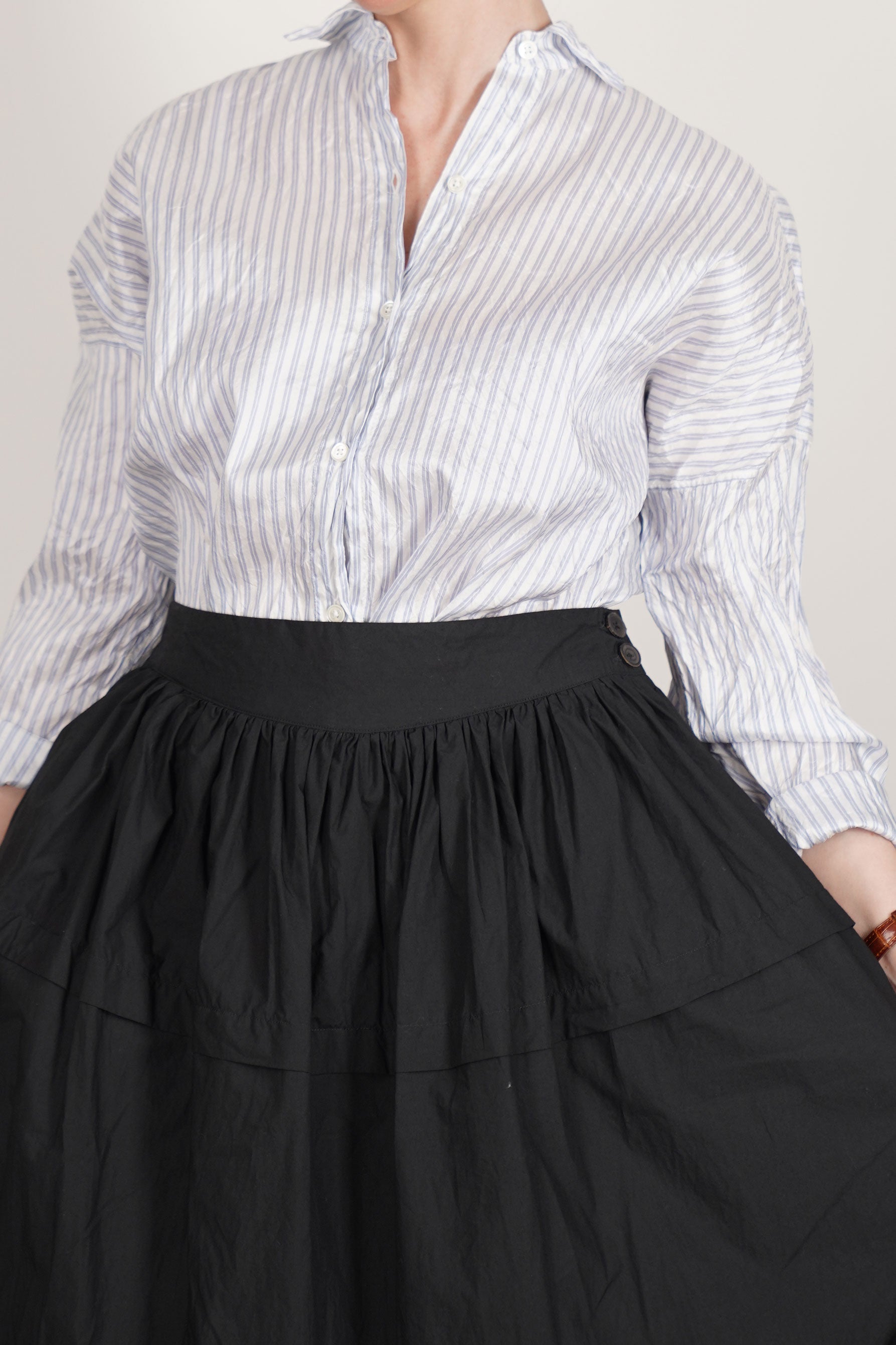 striped silk shirt