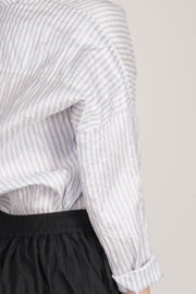 striped silk shirt blue