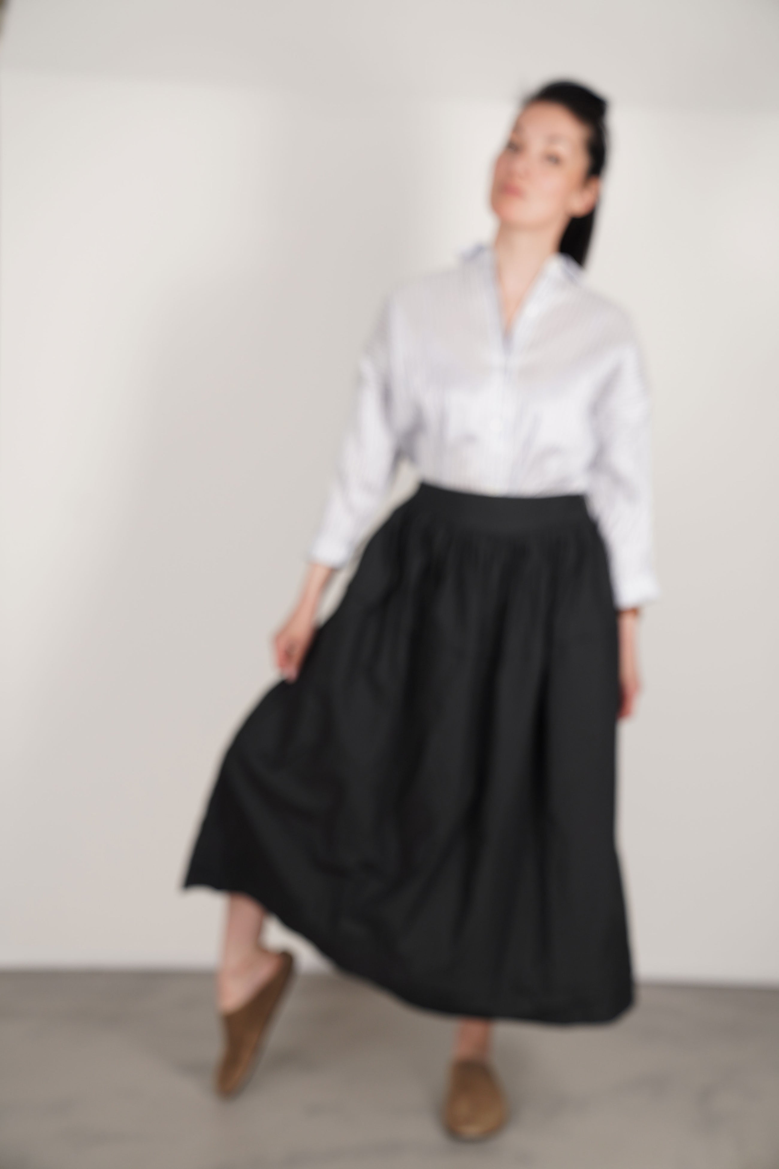 black cotton skirt