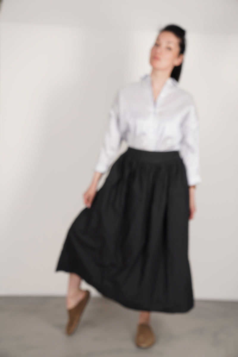 black cotton skirt