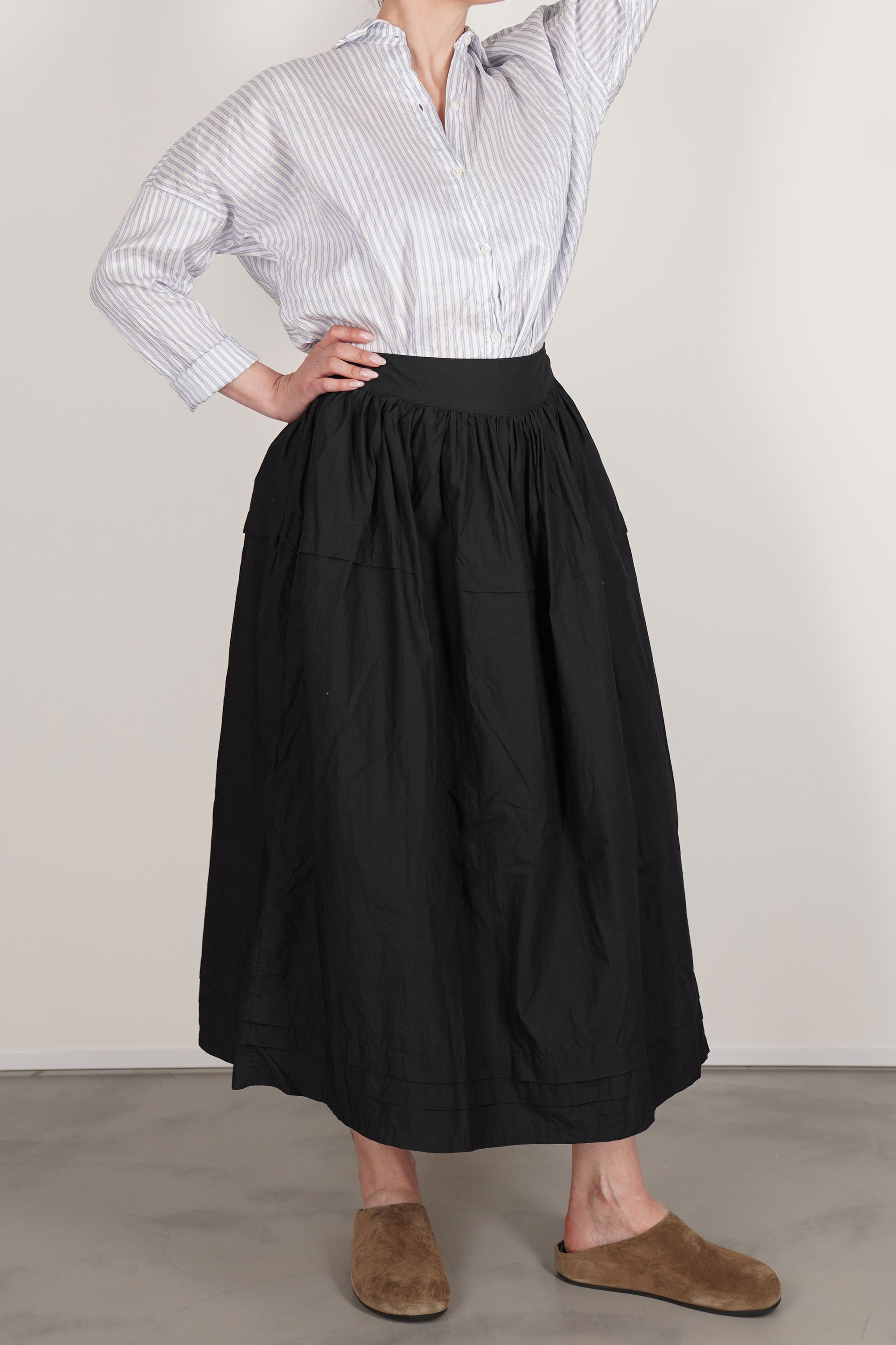 black cotton skirt