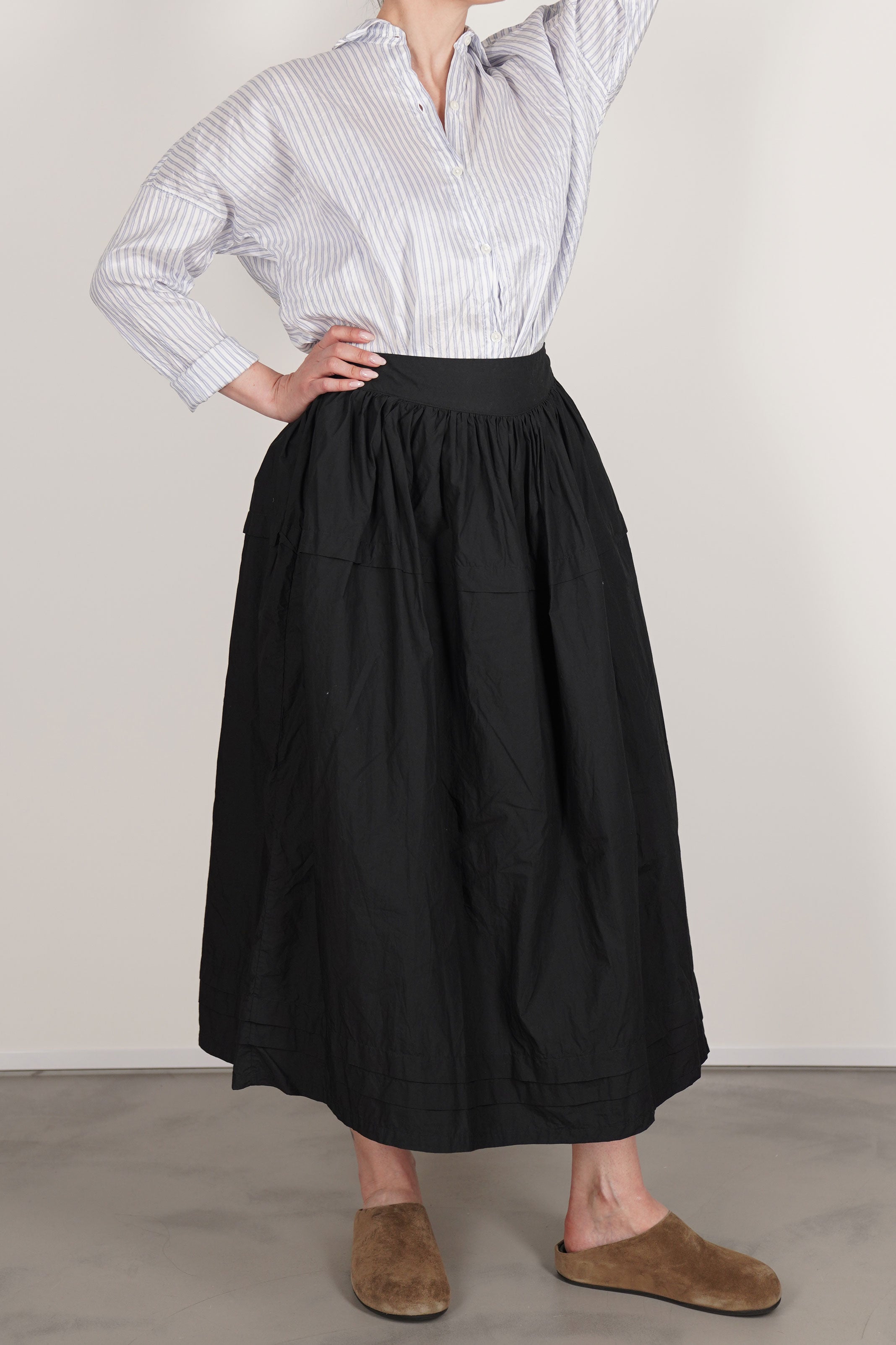 black cotton skirt