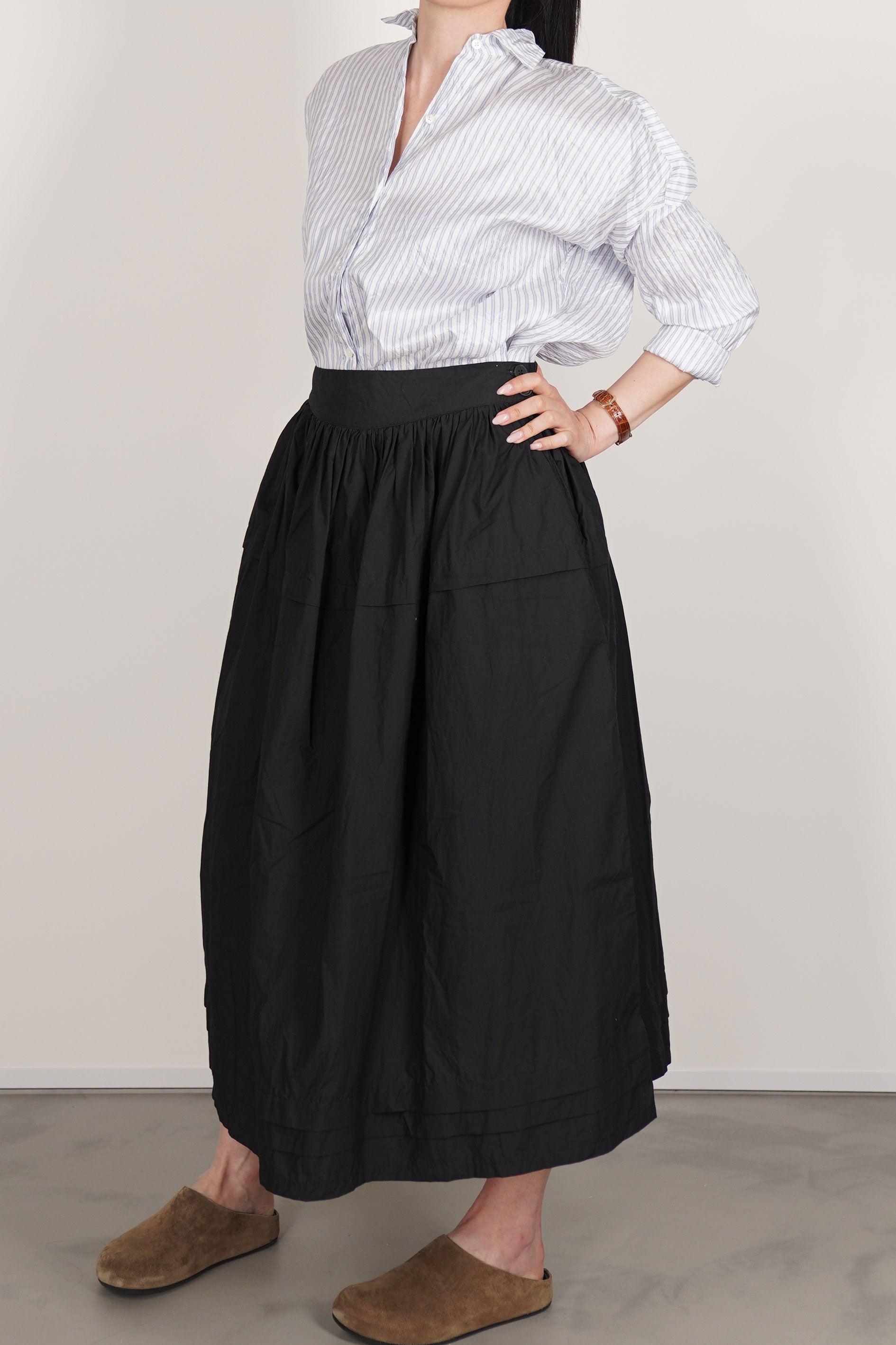 black cotton skirt