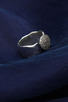 addison ring silver cognac diamonds