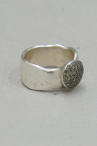 addison ring silver cognac diamonds
