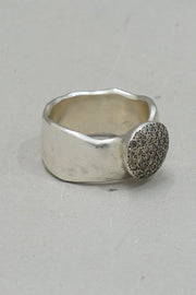 addison ring silver cognac diamonds