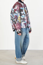 reversible irmi jacket khaki / chrysanthemums rose
