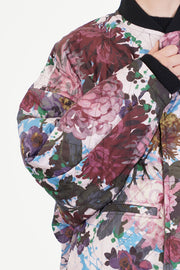reversible irmi jacket khaki / chrysanthemums rose