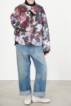 reversible irmi jacket khaki / chrysanthemums rose