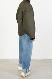 reversible irmi jacket khaki / chrysanthemums rose