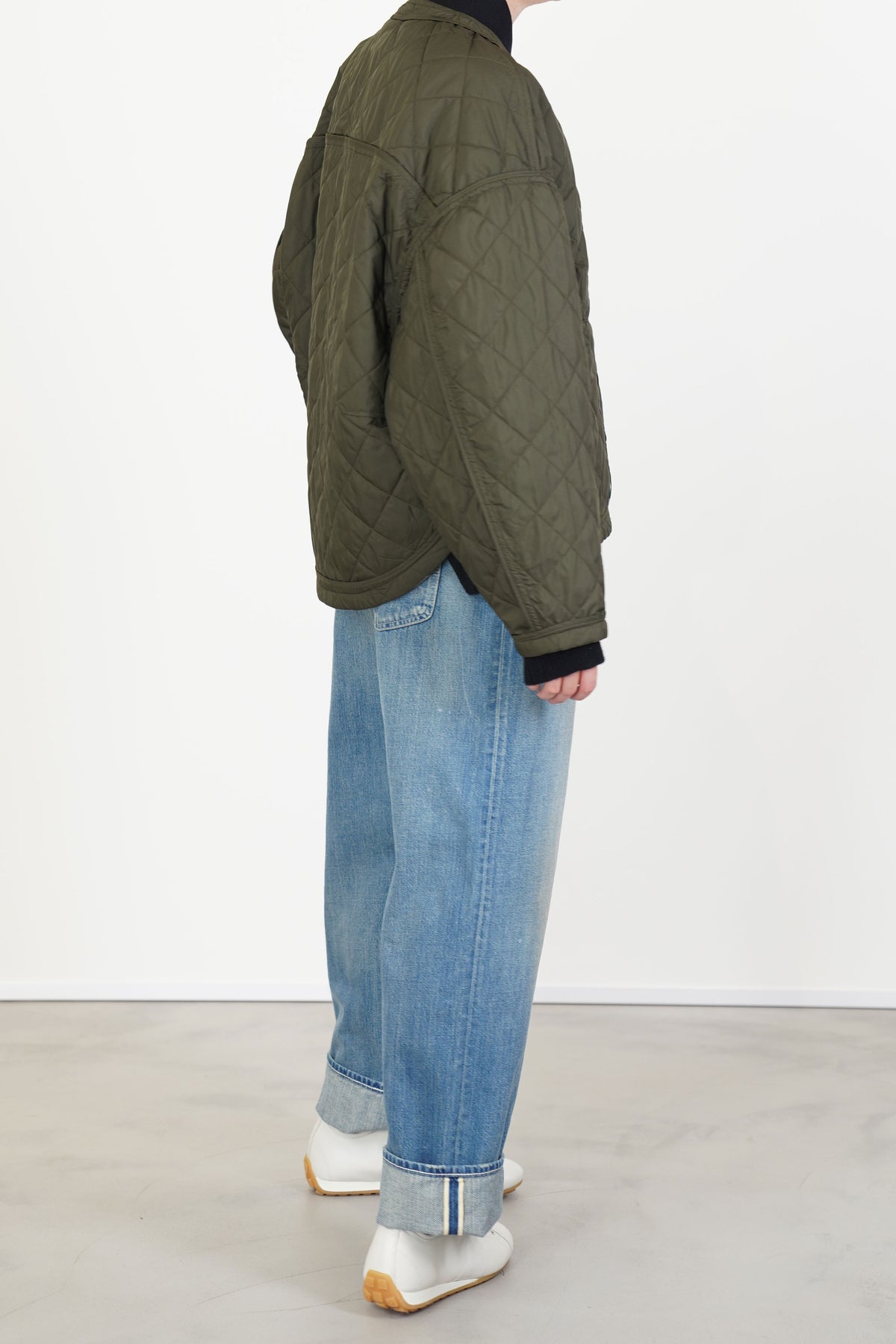 reversible irmi jacket khaki / chrysanthemums rose