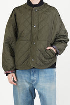 reversible irmi jacket khaki / chrysanthemums rose