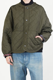 reversible irmi jacket khaki / chrysanthemums rose
