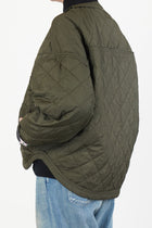 reversible irmi jacket khaki / chrysanthemums rose