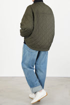 reversible irmi jacket khaki / chrysanthemums rose