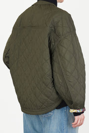 reversible irmi jacket khaki / chrysanthemums rose
