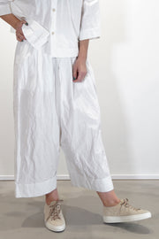 baker trousers crumpled cotton chalk