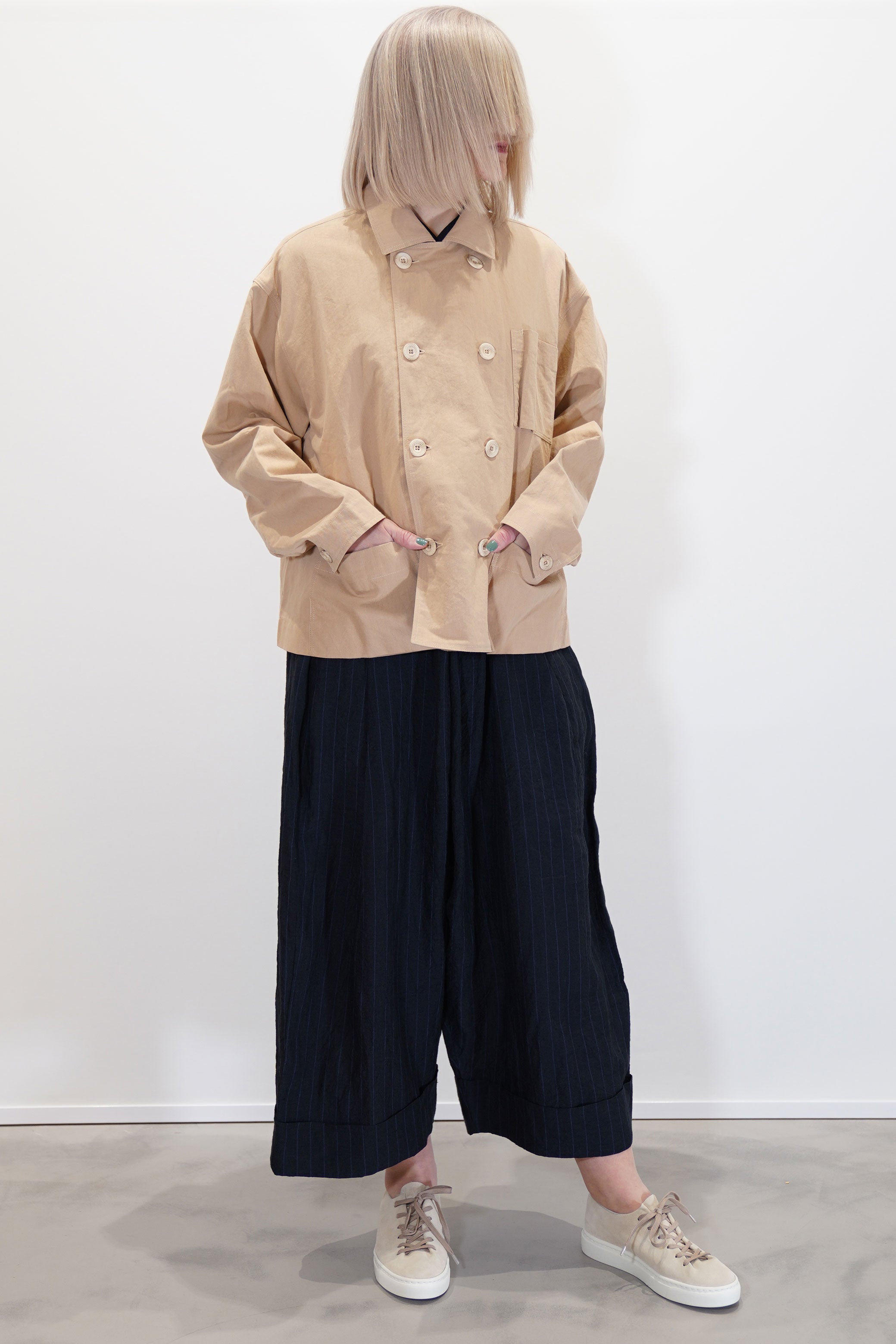 toogood cook jacket paper suiting milky tea | carrousel the store