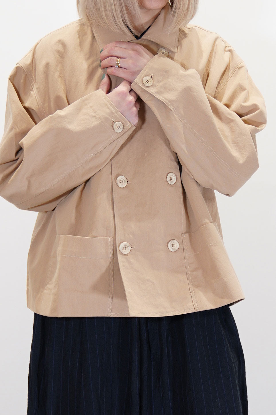 toogood cook jacket paper suiting milky tea | carrousel the store