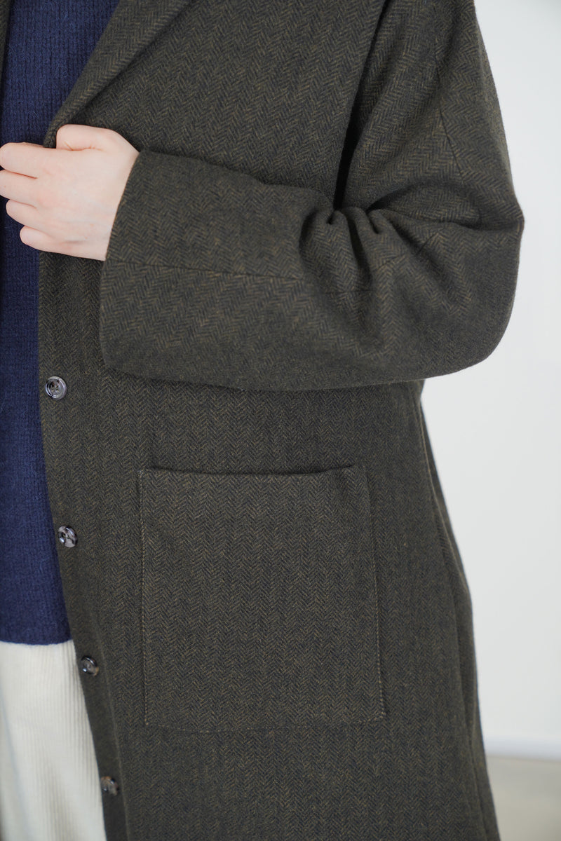 coat cashmere military p2081/ts987