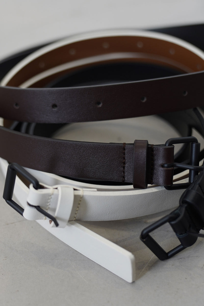 leather belt varnia off-white