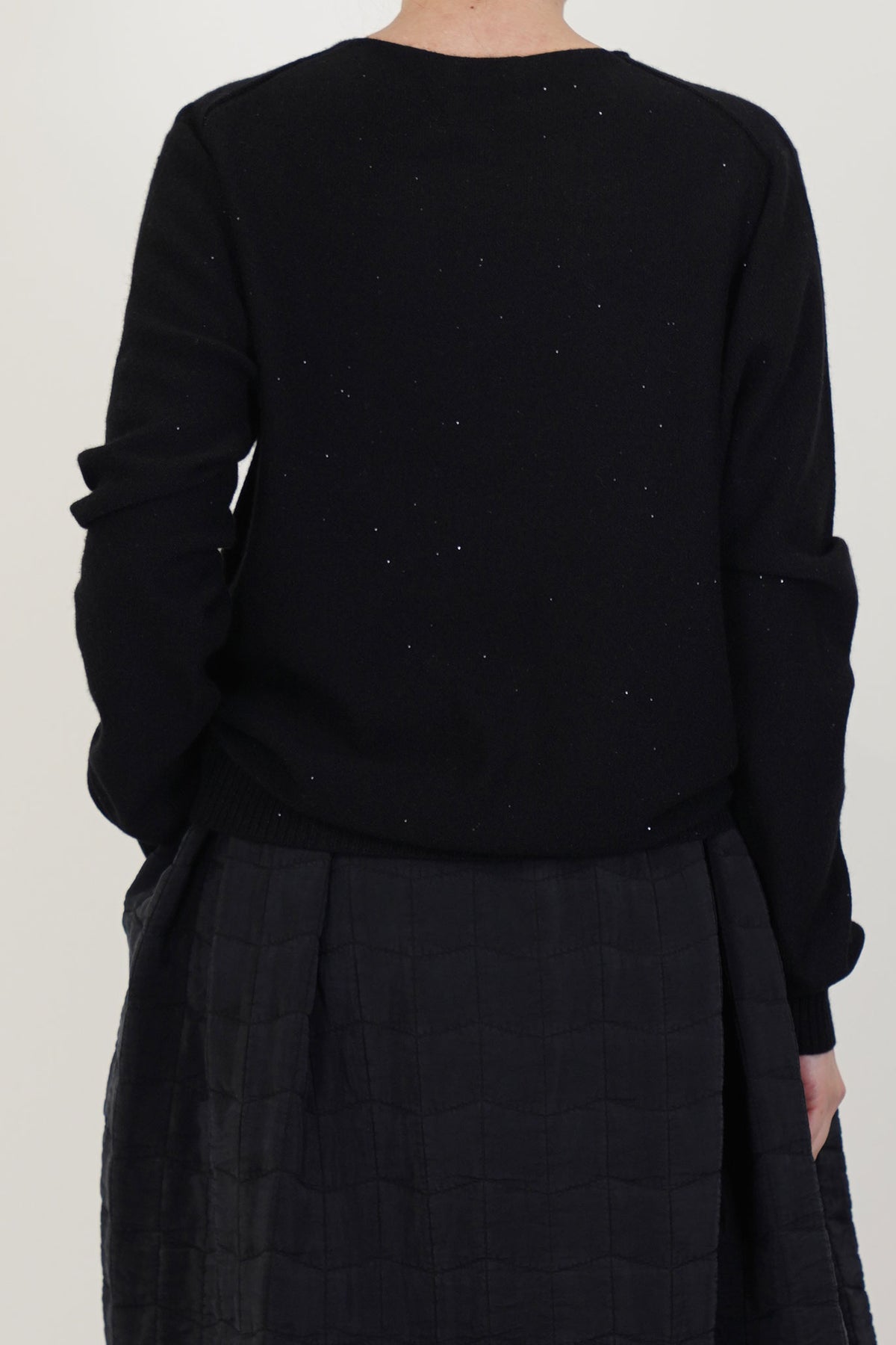 small sweater olu cashmere black glitter