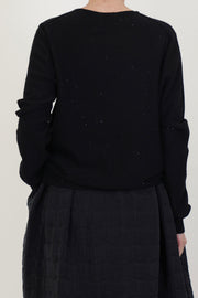 small sweater olu cashmere black glitter