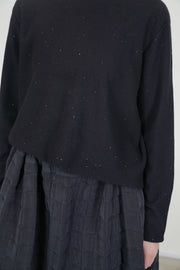 small sweater olu cashmere black glitter