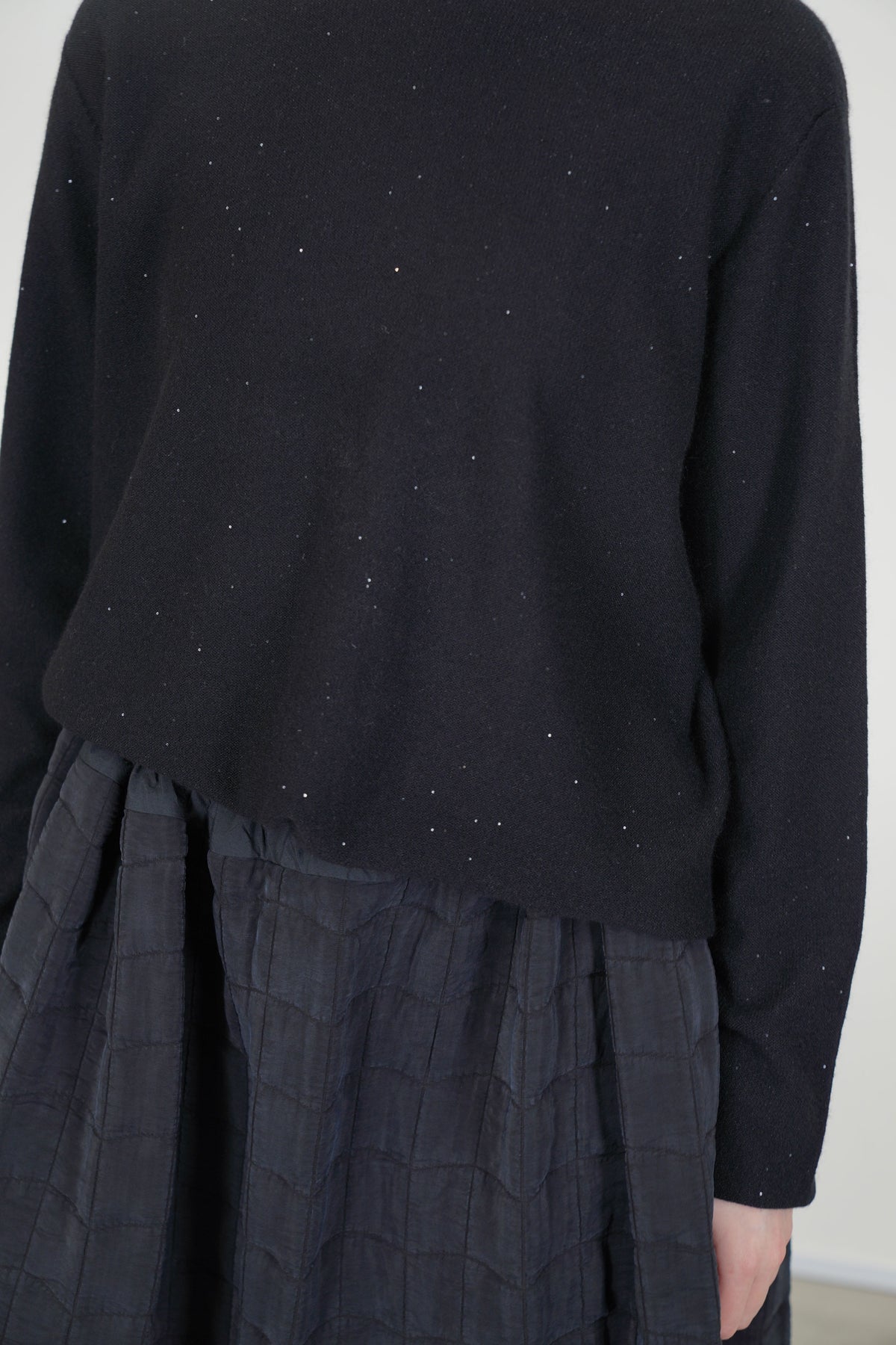 small sweater olu cashmere black glitter