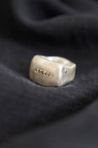 lulu ring silver cognac diamonds