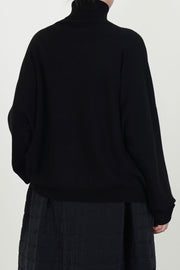 turtleneck sweater olu cashmere black