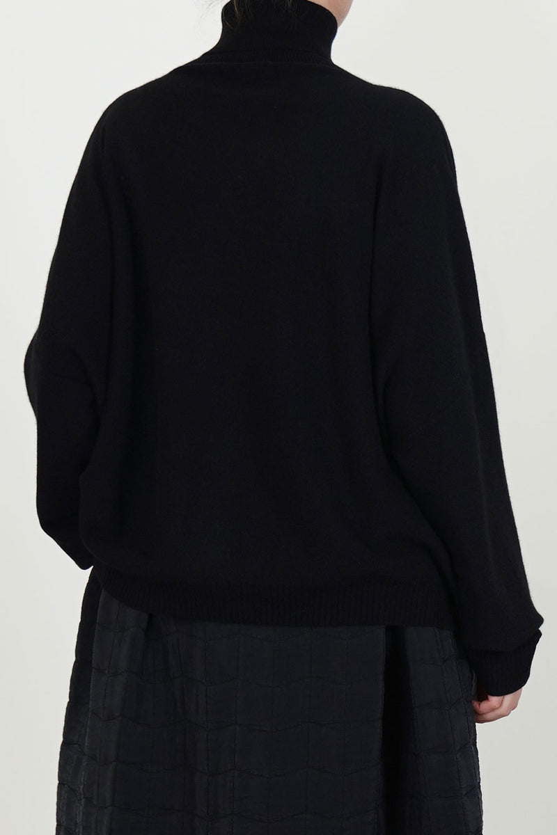 turtleneck sweater olu cashmere black