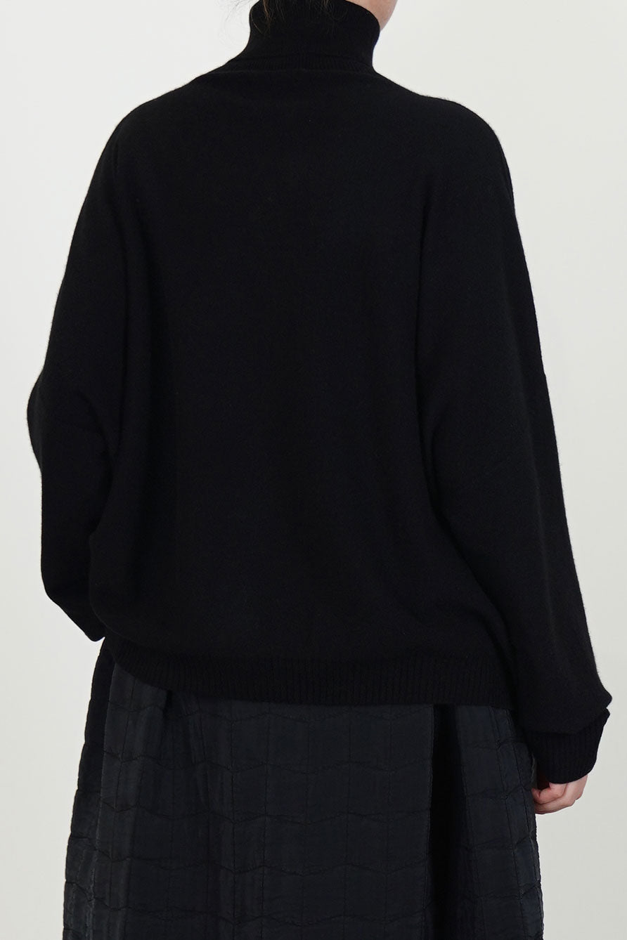 turtleneck sweater olu cashmere black