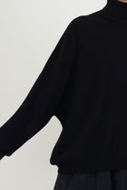 turtleneck sweater olu cashmere black