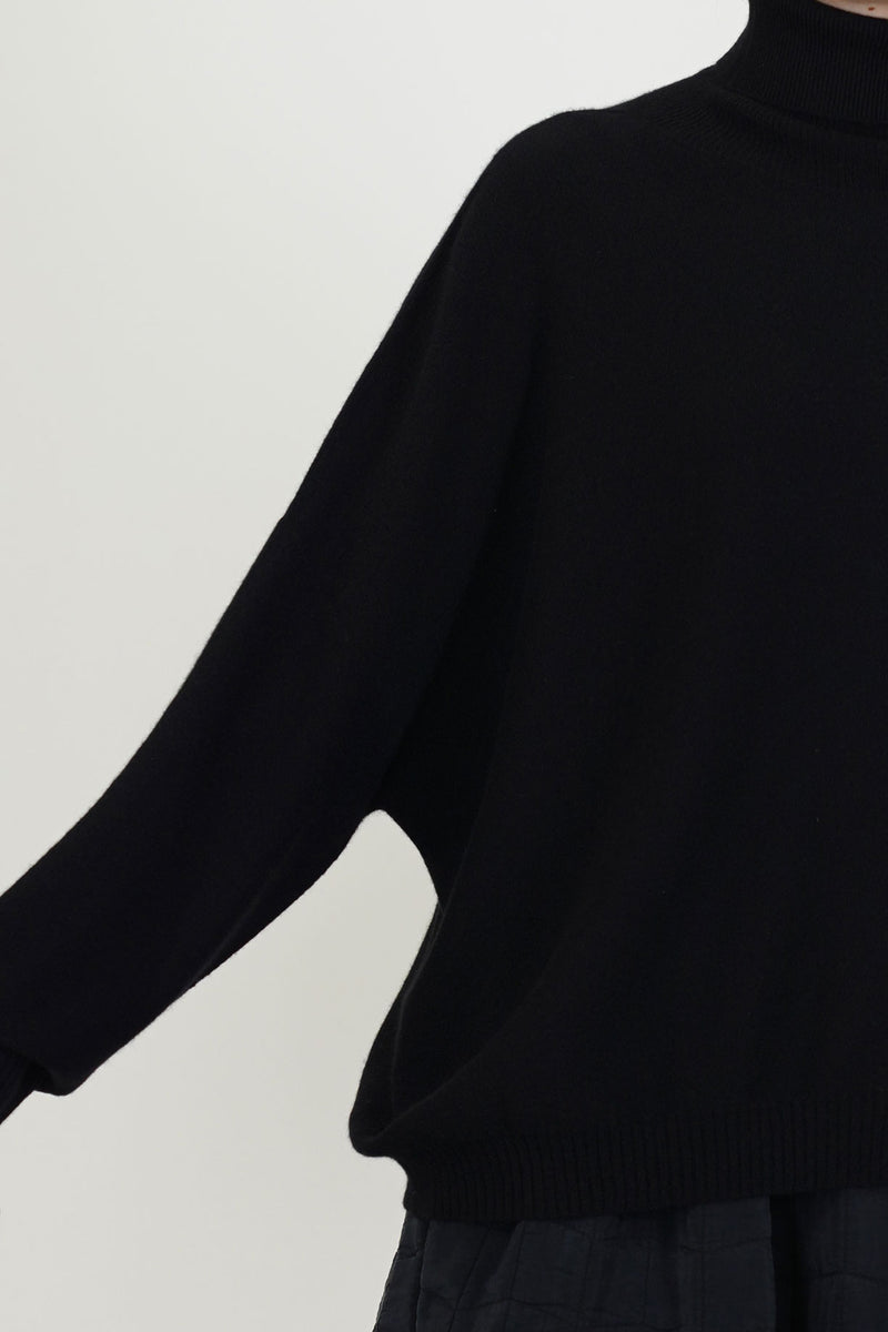 turtleneck sweater olu cashmere black
