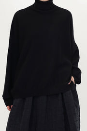 turtleneck sweater olu cashmere black