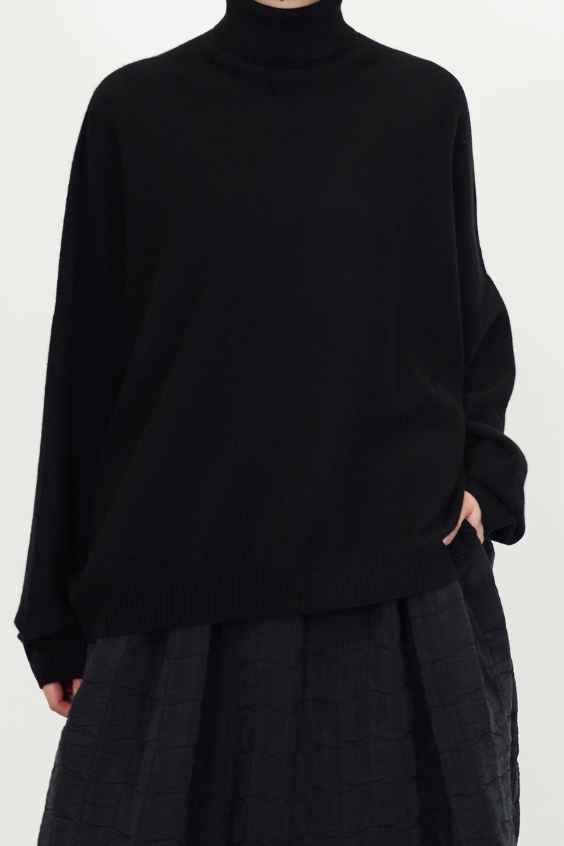 turtleneck sweater olu cashmere black